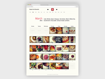 #wiat month view design food web website design