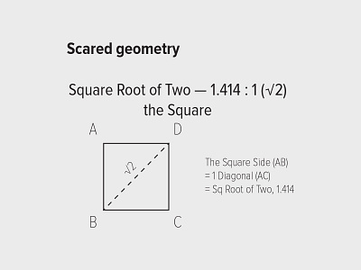 Scared geometry – Square Root of Two design geometry scared
