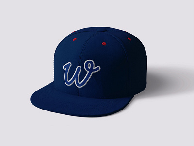 Wilmington Schooners hat baseball blue branding design hat logo red schooners white wilmington