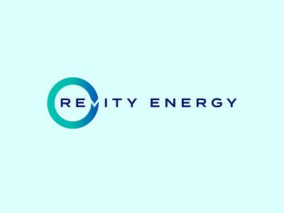 Revity Energy branding blue branding design energy gradient green logo revity solar wordmark