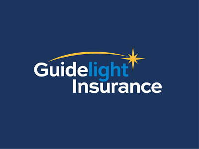 Guidelight Insurance branding beacon blue branding design guidelight illustration insurance light logo star vector white yellow