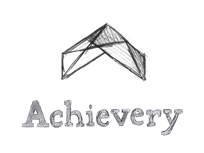 Achievery Logo Process achievery blue branding gif green layers logo process sketch