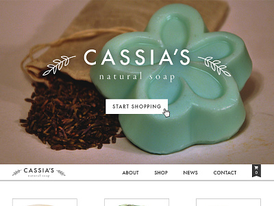 Cassia's Natural Soap cassia ecommerce gray grid handmade natural soap ui web website white