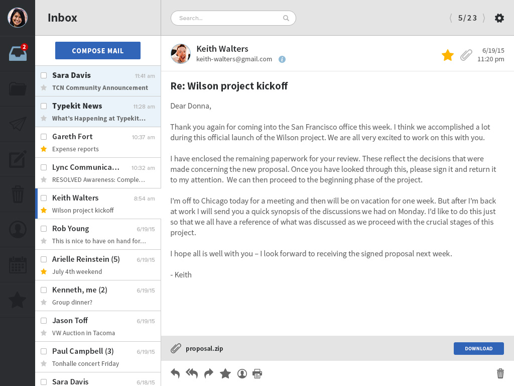 Email Inbox By Mike Camera On Dribbble