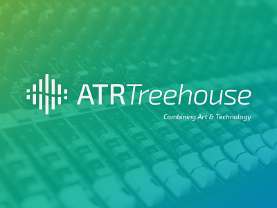 ATR/Treehouse logo atr blue branding gradient green logo sound treehouse waves