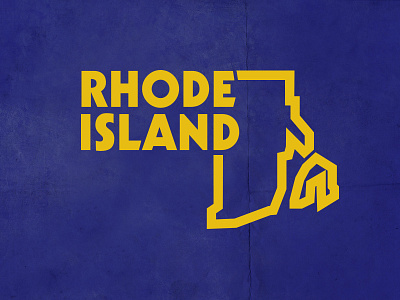 Rhode Island blue gold ocean state outline rhode island ri states united usa