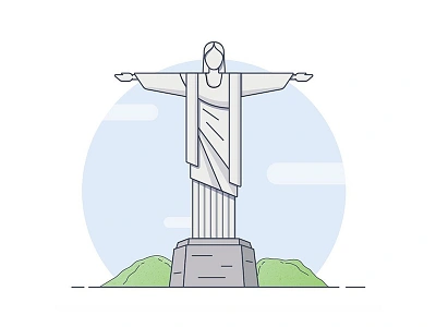 Christ the Redeemer brazil christ christ the redeemer illustrator redeemer rio rio de janeiro ui vector