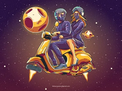 VeSpace adobeillustrator artproject artspace artwork galaxy illustration illustrator space tshirtdesign vespa vespace