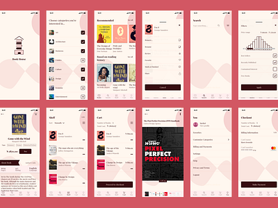 Book House app mobile ui