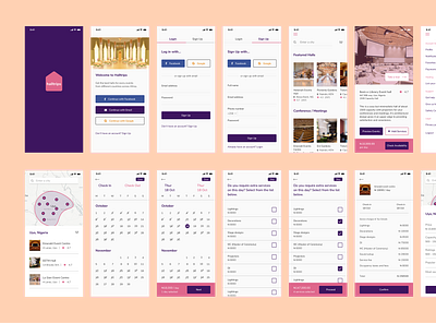 Halltrips app branding design mobile ui ui design ux design