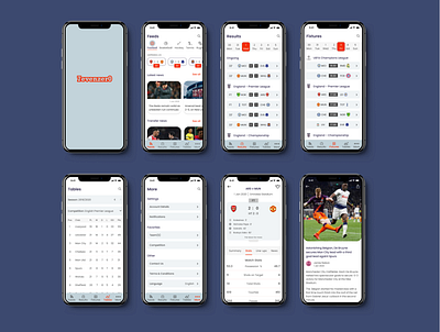 7evenzer0 Sport News App app design mobile ui