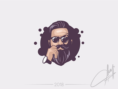 Beard Man beard brand design logo man