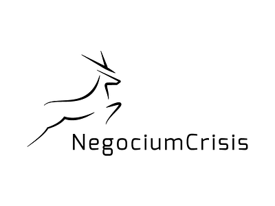 Negocium Crisis Logo animal animal totem deer elk guide horn leader logo negotiation stag tusks