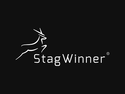 StagWinner Logo animal animal totem deer elk guide horn leader logo negotiation stag tusks winner