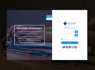Skin Care Center Login Screen typography ui deisgn ux