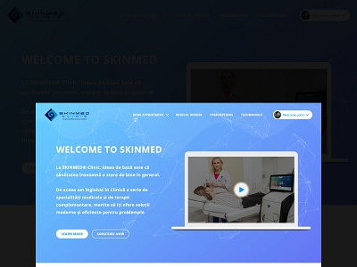 Skin Care Center Dashboard Screen ui deisgn ux