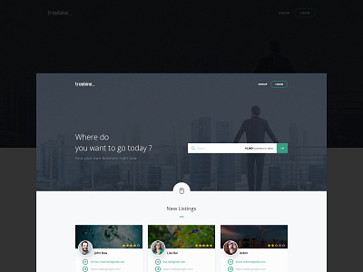 Treebine Landing Page Design illustration typography ui deisgn