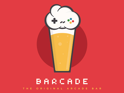 Barcade arcade bar barcade beer controller logo nintendo