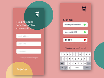 Daily UI 001: Sign Up #2 daily 100 challenge daily ui flat login mobile mobile app design sign in sign up sketch ui ux