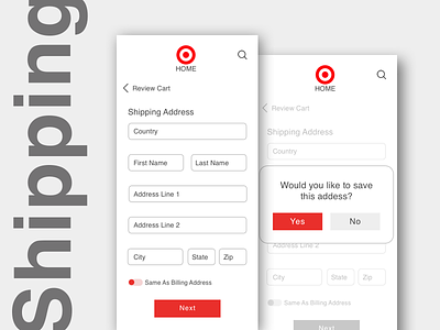 Target Shipping Concept app branding daily 100 challenge daily ui flat form mobile mobile app design order pop over shipping shopping sketch target ui
