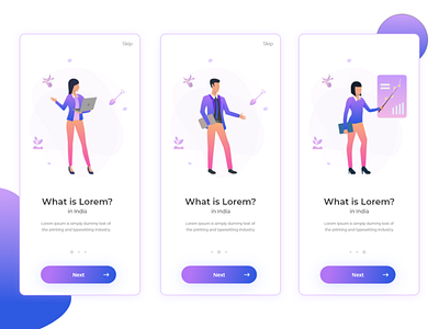 splash screen app design flat illustration ui ux vector