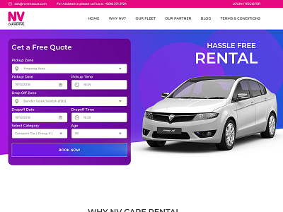 Car Rental Website design ui ux website