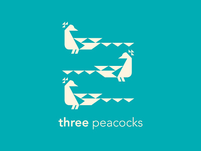 three peacocks