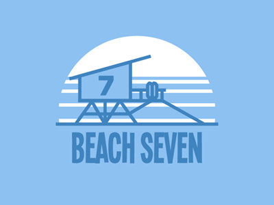 Beach Seven beachgear boards branddevelopment coastalvibes colors lifeguardtower lines mark shapes vectorfromsketch