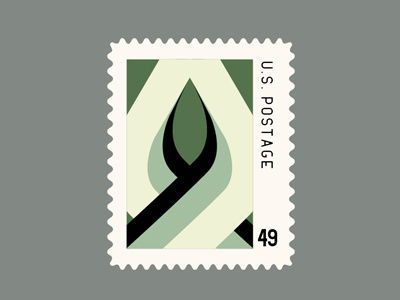 Stamp agriculture colors fortyninecents fromthefieldnotes inthemail sketchtovector thicklines vertical