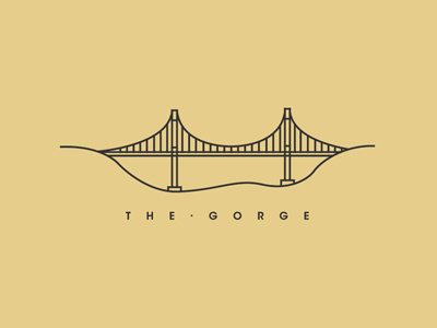 The · Gorge boards bridge colors fromthefieldnotes largeexpansion lines shapes sketchtovector structurevectors thegorge type