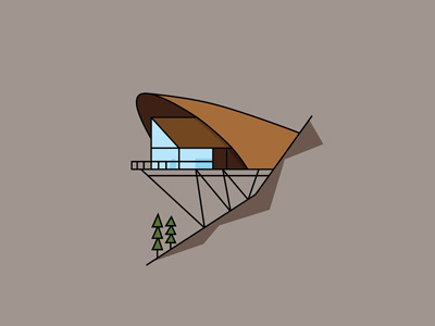 Cliffhouse architecturelines boards cabin cliffhouse colors foresthome fromthefieldnotes lines ontheedge shapes sketchtovector theview