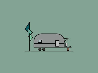 campsite airstream boards camper campout campsite colors fromthefieldnotes lines outdoors shapes sketchtovector trees