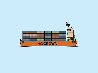 CROWN boards cargoship colors crownshipping fromthefieldnotes haulthegoods lines oceanliner shapes shipvectors sketchtovector type
