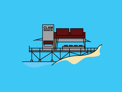 Clam Shack architecturevectors boards boardwalk clamshack coastaltown eatery fromthefieldnotes onthebeach seaside sketchtovector type