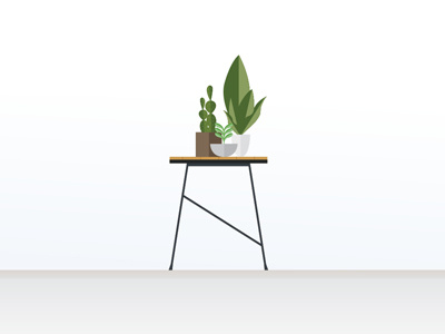 end table aroundthehouse boards colors endtable fromthefieldnotes gradients lines plants shapes sketchtovector stilllife