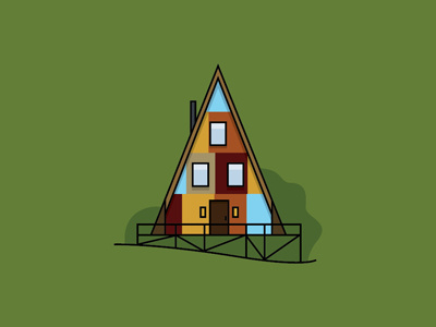 A-Frame Home aframe architecturevectors boards cabinlife classic fromthefieldnotes house inthewoods lines overlays shapes sketchtovector