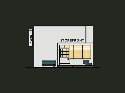 Storefront boards colors fromthefieldnotes goods lines onthecorner overlays shapes sketchtovector smallshop storefront type