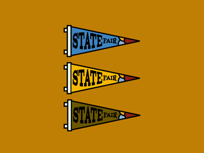 State Fair Pennants boards classic colors fromthefieldnotes lines localfair midway pennants shapes sketchtovector statefair type
