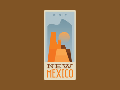 Visit New Mexico ad classic desertcolors fromthefieldnotes gradients map travel type visitnewmexico