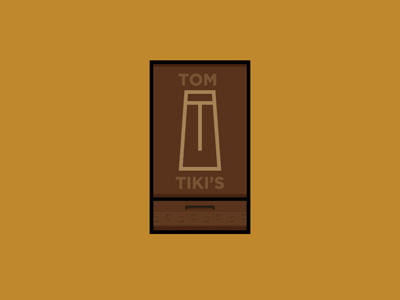 TOM TIKI'S - Matchbook boards colors fromthefieldnotes goodfood island lines matchbook restaurant shapes sketchtovector tomtikis type
