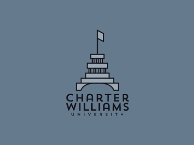 Charter Williams University boards branddev charterwilliams colors fromthefieldnotes lines oncampus shapes sketchtovector type university wip