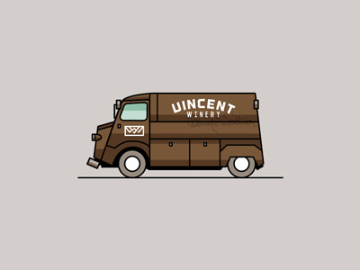 Vincent Winery Delivery Truck branddev colors corkandbottle deliverytruck drinkup fromthefieldnotes overlays type vincentwinery