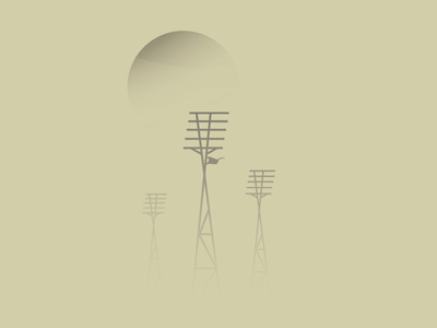 wasteland apocalypse boards colors fromthefieldnotes gradients landscape lines powerlines shapes sketchtovector wasteland