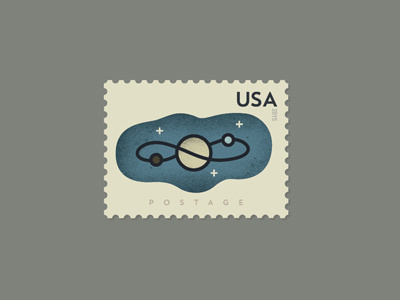 Space Stamp colors discovery fromthefieldnotes inthemail orbit outthere overlays postage space stamp texture type