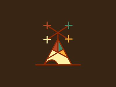 Spirit Tent boards colors fromthefieldnotes lateshift lines shapes sketchtovector southwest spirttent tipi