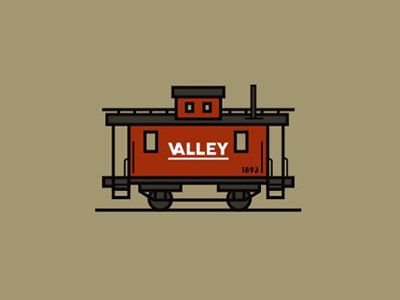 VALLEY Caboose caboose colors fromthefieldnotes lines ontrack raillines shapes sketchtovector trains type valley