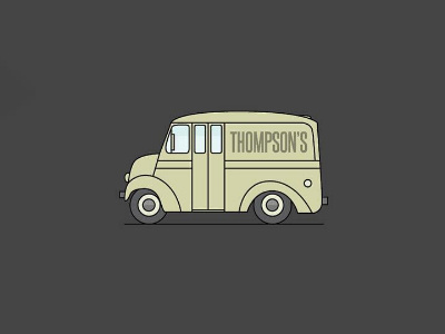 THOMPSON'S Delivery Truck boards colors deliverytruck fromthefieldnotes lines shapes sketchtovector thompsons type vehiclevectors