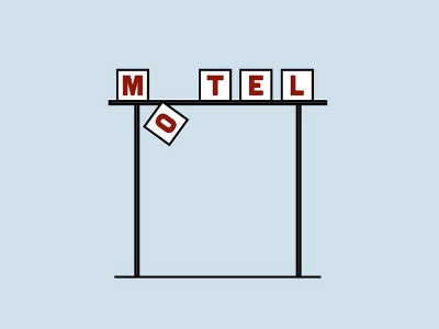 M o T E L classic colors fromthefieldnotes motel placetostay roadside rundown shapes signage type
