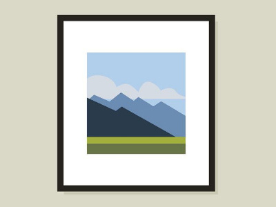 Mountain Range Print boards colors framed fromthefieldnotes mountainrange overlays print shapes sketchtovector wallart