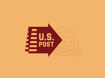 U.S. POST colors fromthefieldnotes lines mail overlays postage sendit shapes stamp type uspost